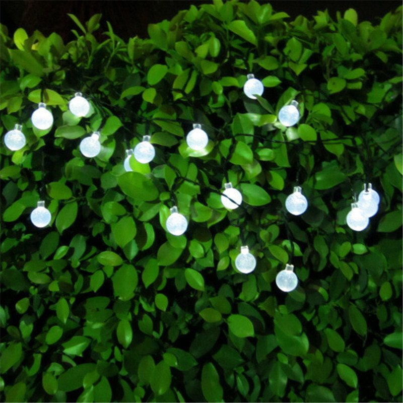 Crystal ball string lights,Outdoor Lights Solar For Garden,Patio Yard,Home,Christmas,Parties,Wedding(Multi-Colored) 	 Crystal ball string lights,Outdoor lights solar,Globe Fairy Waterproof Lights(Multi-Colored) 