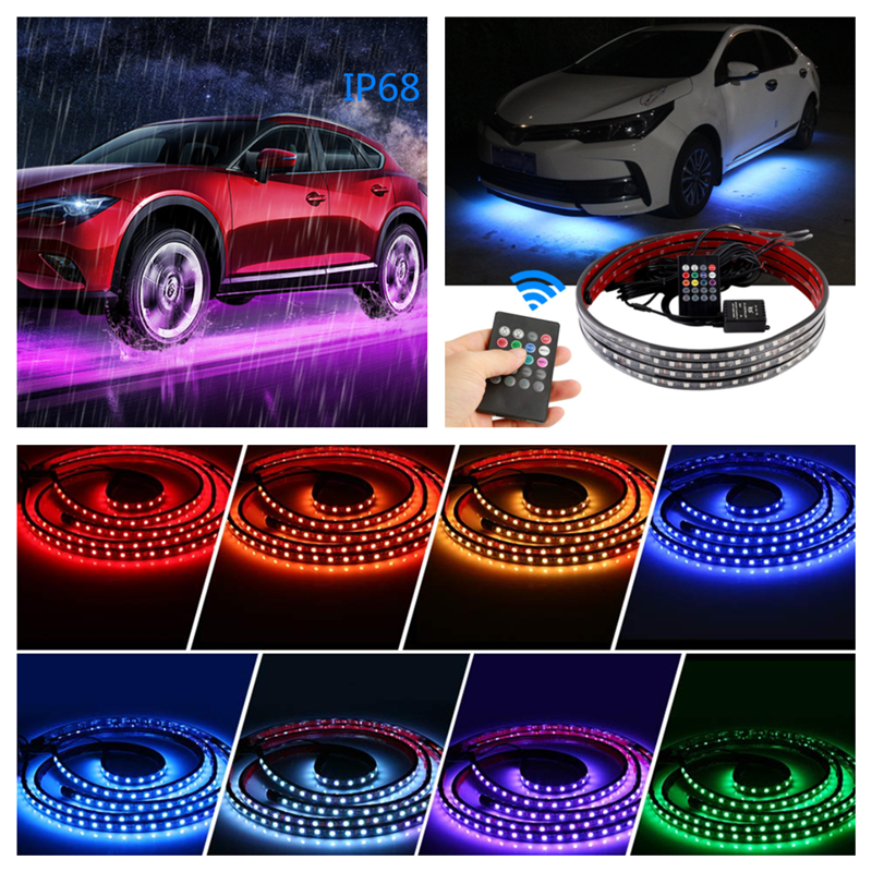 Car Underglow Lights,Neon Accent Strip Lights Bluetooth Car Underglow Lights,Neon Strip Lights Kit
