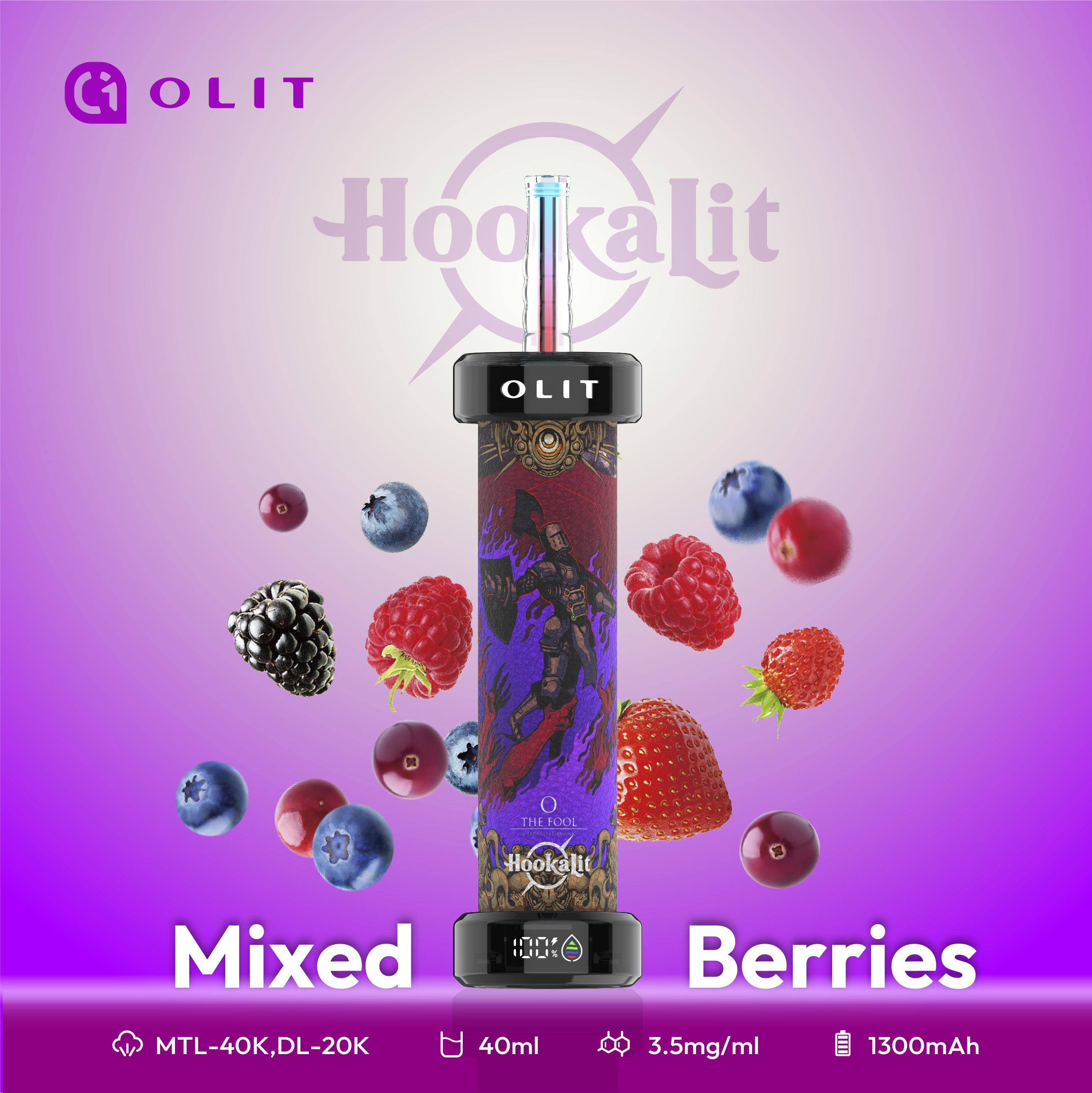 Olit Hookalit 40000 Disposable Vape 40ml 20 Flavors Available