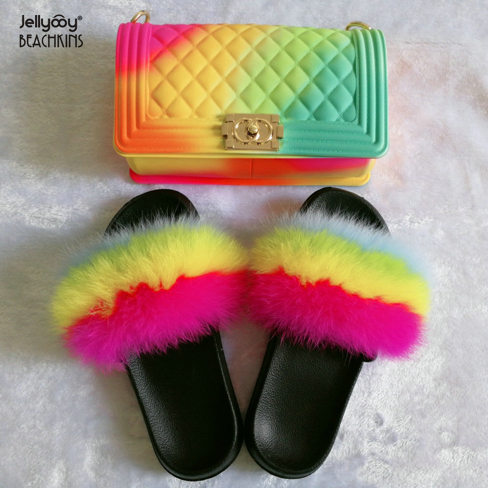 rainbow slippers