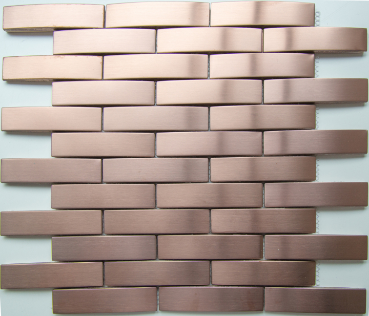 rose gold tile backsplash