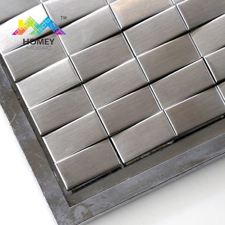 2019 Latest Silver Mosaic Kitchen Backsplash Tile Stainless Steel Metal