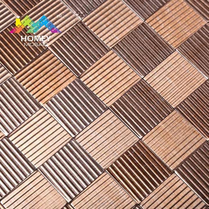 Bulk Wholesale Luxury Rose Gold Aluminum Sticker Tiles for Wall | Homey
