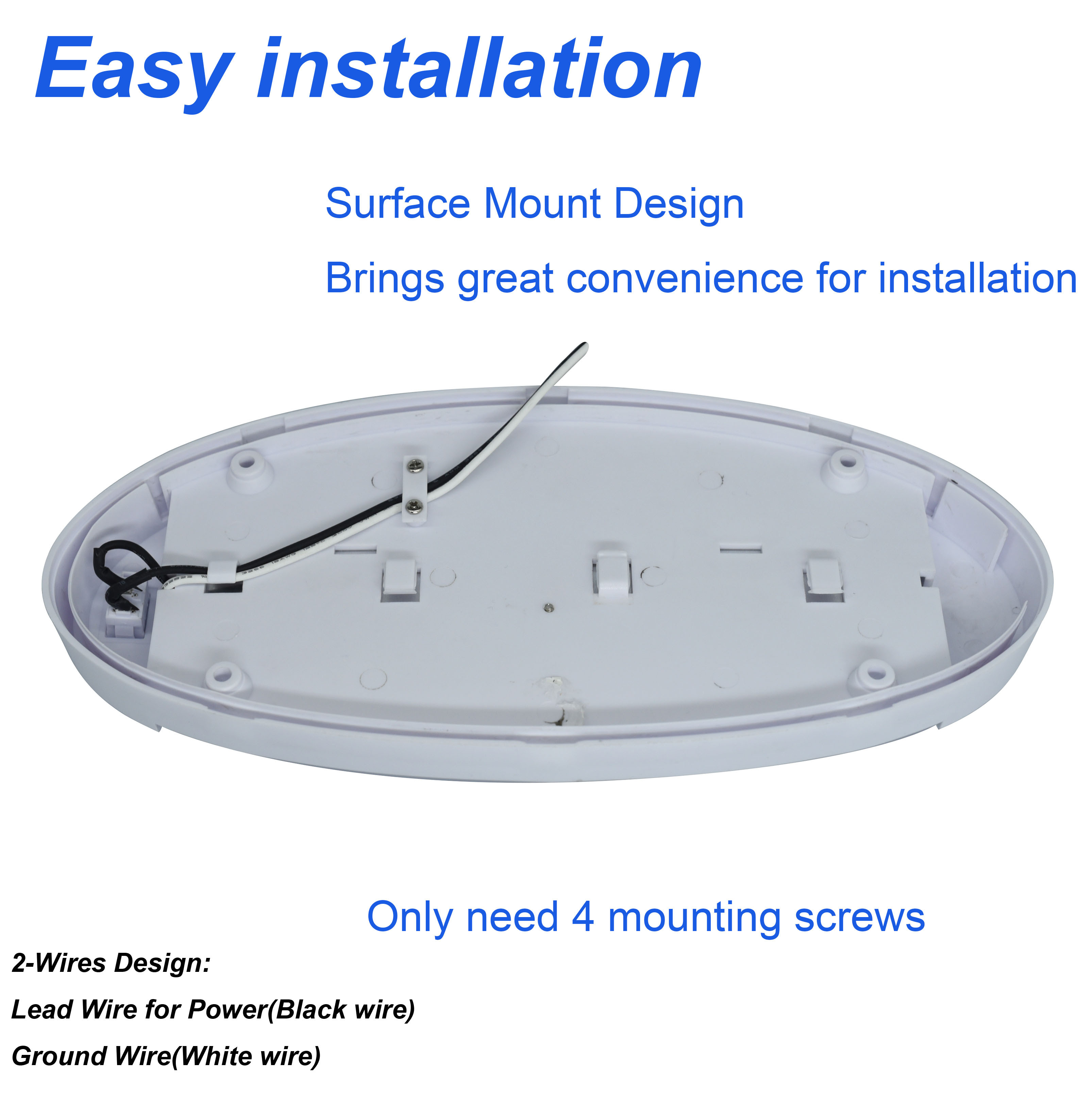 Facon Dimmable LED 12V Oval Pancake Light Interior Ceiling Dome Light