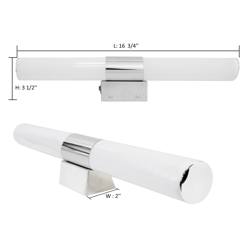 Facon 12V 16.7Inch 8W LED RV Vanity Lights Fixtures Wall Sconces