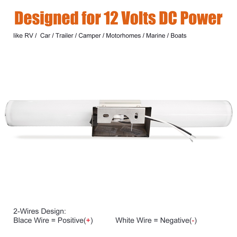 Facon 12V 16.7Inch 8W LED RV Vanity Lights Fixtures Wall Sconces