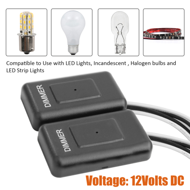 Facon 12V DC RV Touch Dimmer On Off Switch Use with LED lights (Double)