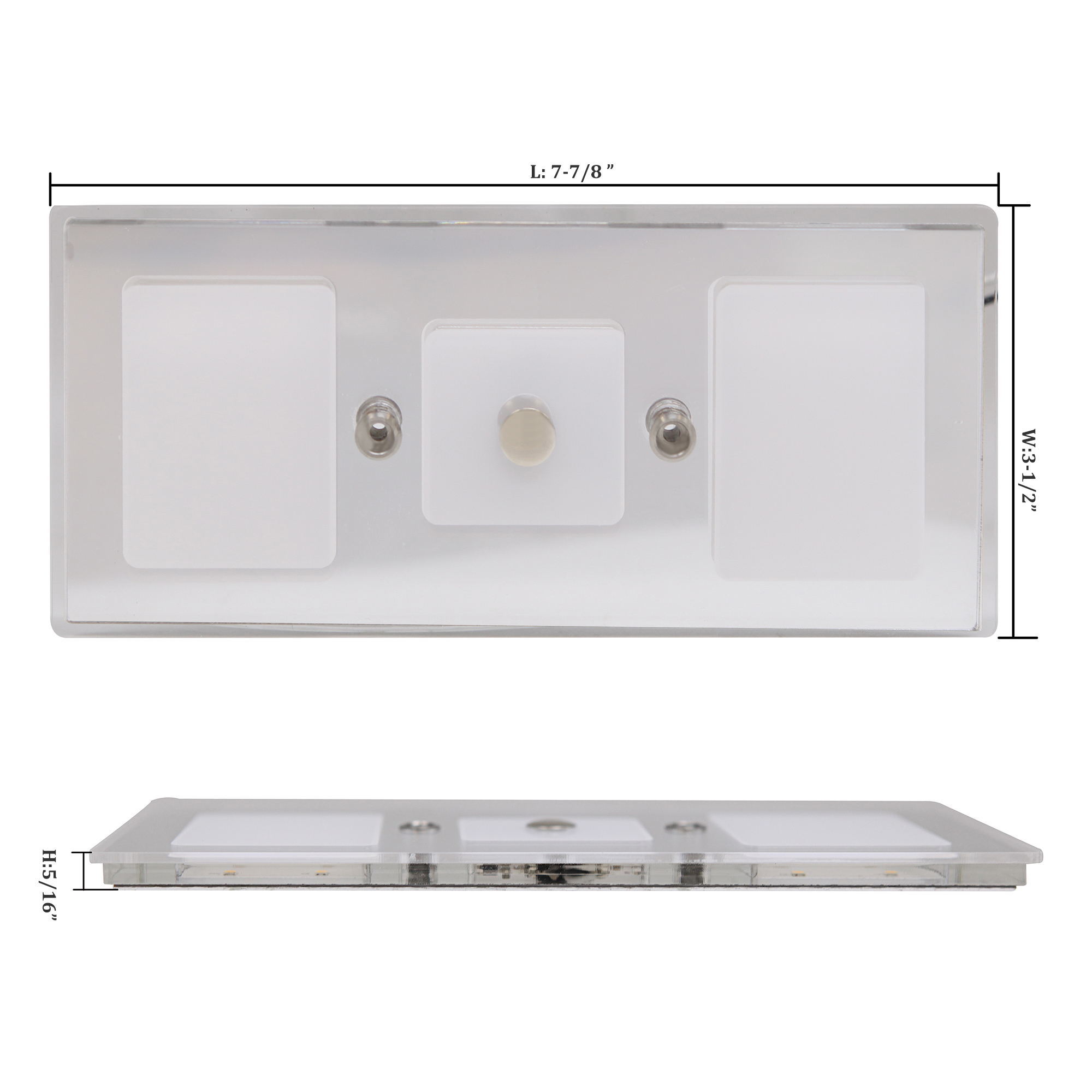Facon 4.5'' RV LED Interior Ceiling Dome Light 12V W/ Lens Touch