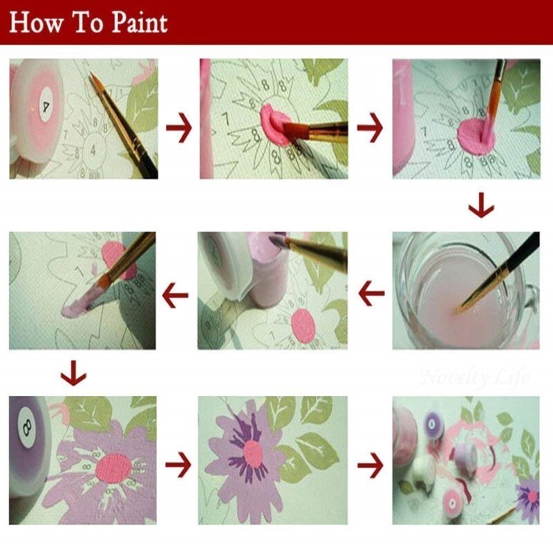 paint by numbers kits for adults kids beginners