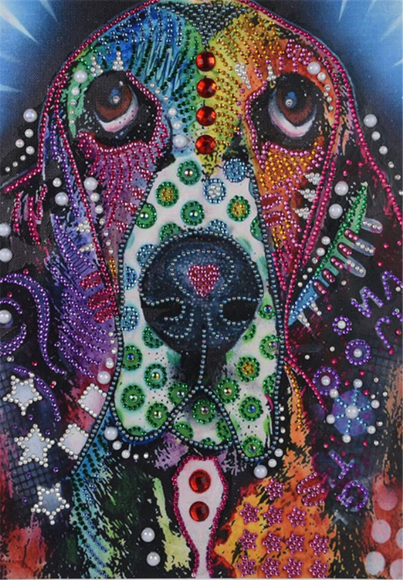 5d Diamond Painting Kits Colorful Dog Paint With Diamonds