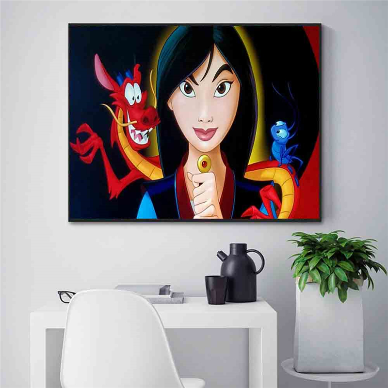 5d Diamond Painting Full Drill Kit Mulan Disney Diy Crystals