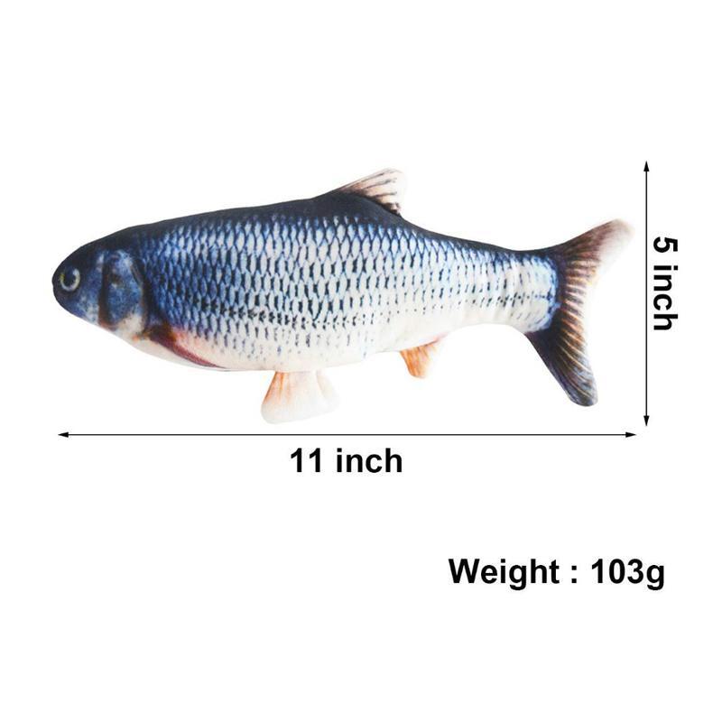 Electric fish Electronic Pet Cat Catnip Toy Electric USB Charging Simulation Fish jump fish Dog Cat Playing Biting Chewing Training Pets Sup