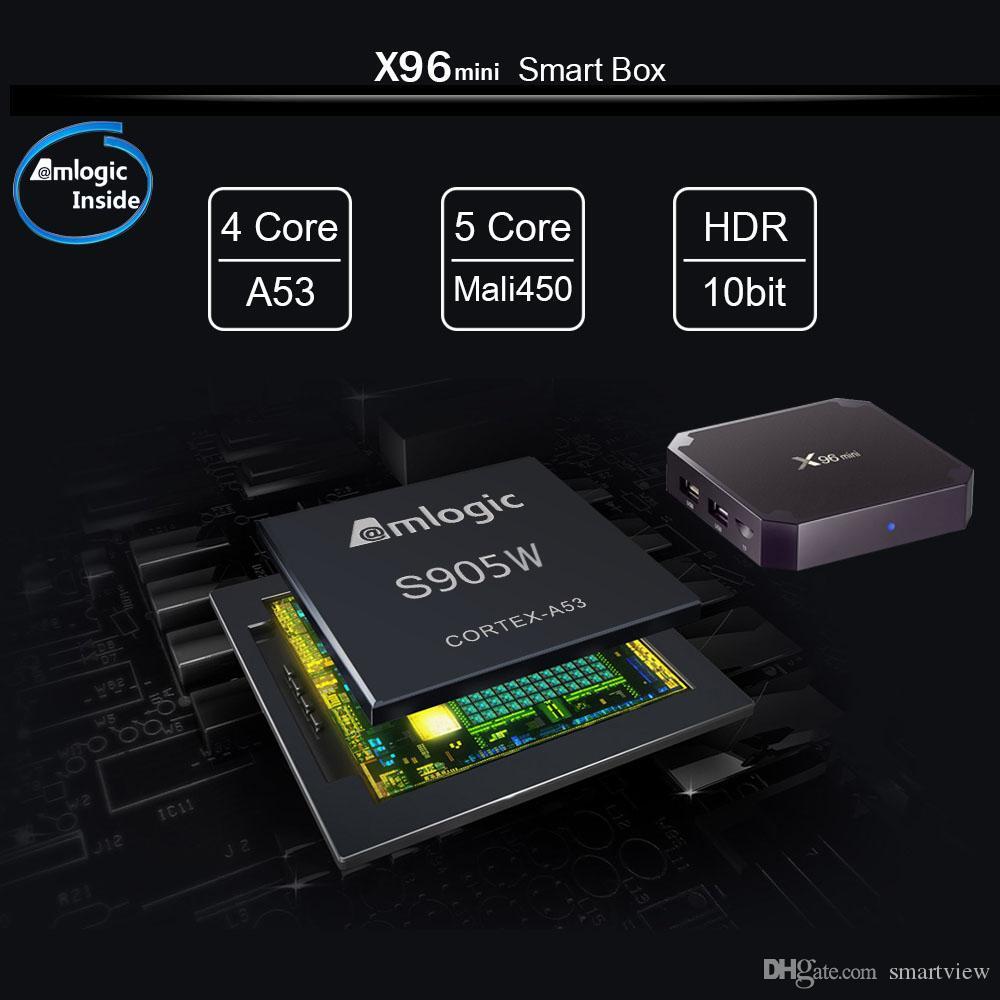  EU Tax Free [Genuine] X96 MINI Android 7.1 TV box Amlogic S905W Quad Core 1GB/8GB 2GB/16GB TV Boxes Smart TV  