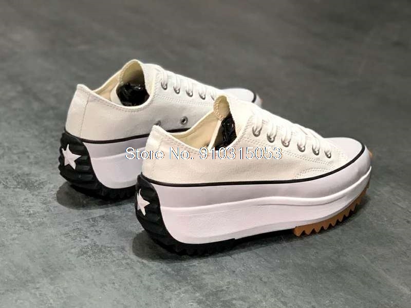 CONVERSETR X JW-zapatillas de deporte con plataforma para mujer, zapatos informales a la moda, con suela alta, color blanco 