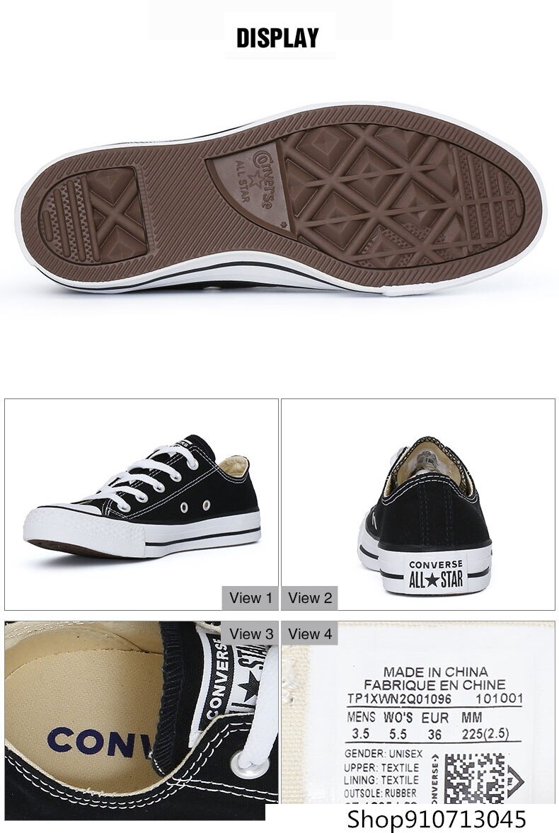 CONVERSETR-Skateboarding Shoes for Men and Women, Unisex Upper Classic Low Canvas Sports, Light and Comfortable, Non-slip 