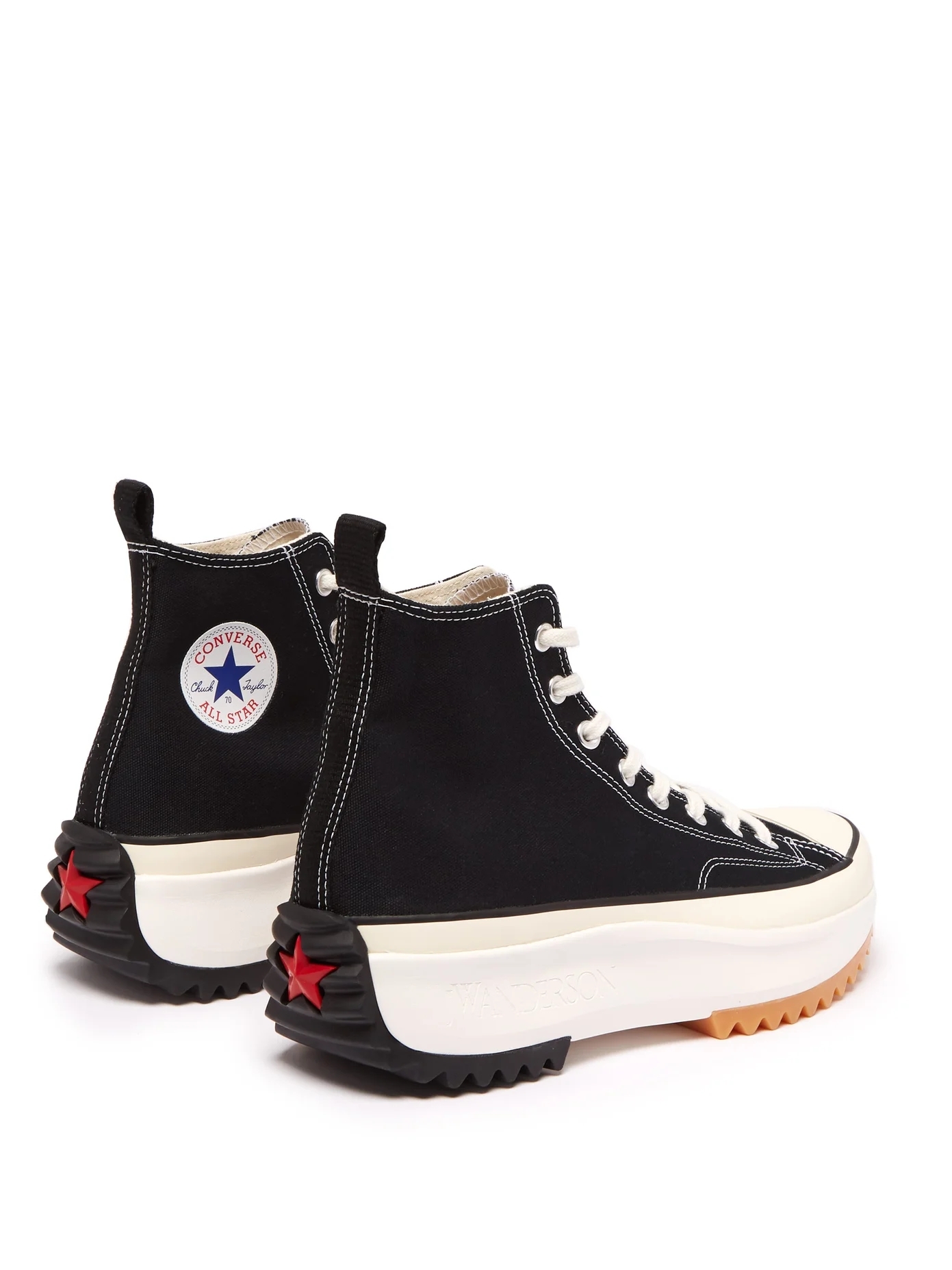 Original JW Anderson X Spokes Mirror Run Star Walking Women Platform Black Skateboard Shoes High Top Durable White Sneakers 