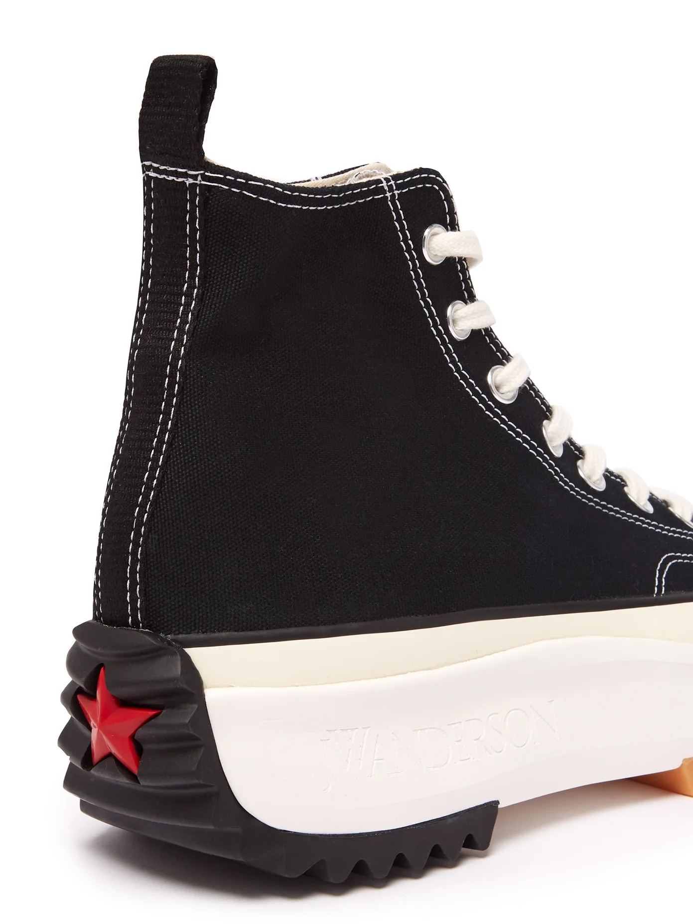 Original JW Anderson X Spokes Mirror Run Star Walking Women Platform Black Skateboard Shoes High Top Durable White Sneakers 