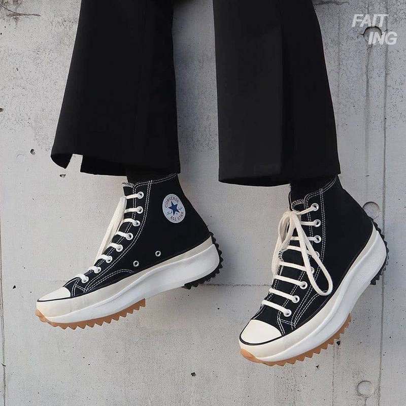 Original JW Anderson X Spokes Mirror Run Star Walking Women Platform Black Skateboard Shoes High Top Durable White Sneakers 