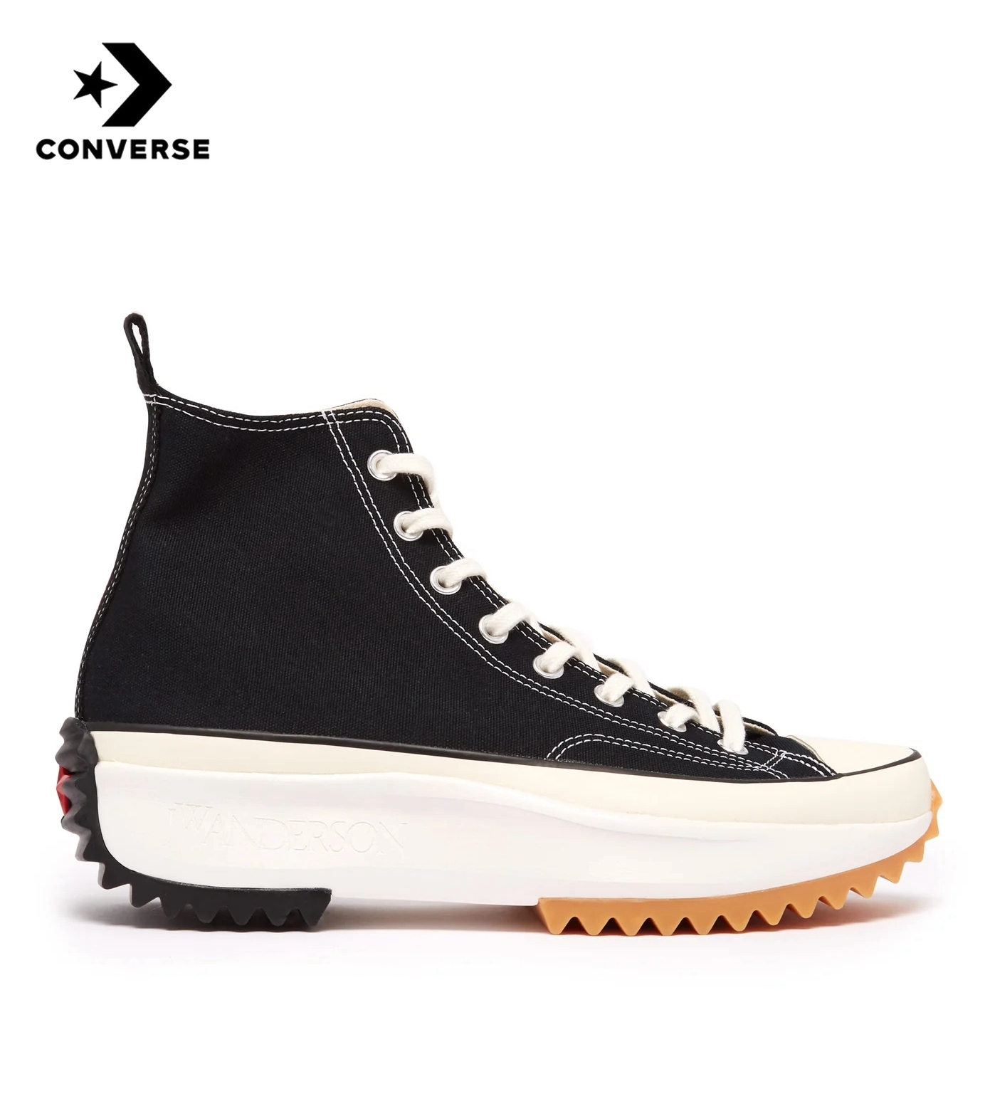 CONVERSETR Run Star Walking Women Skateboard Shoes Chunky Platform White High Top Rough Rubber Canvas Top Sneakers 