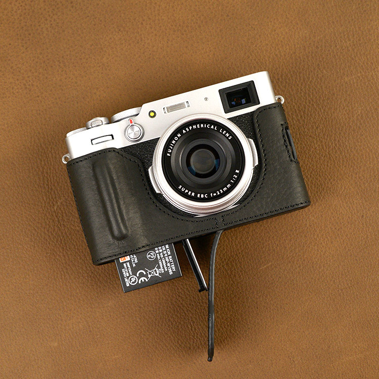 High Quality Handmade Genuine Leather Half Case Bag  CAMERA Cover for FUJIFILM X100V 