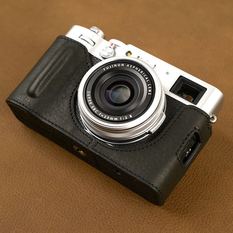 High Quality Handmade Genuine Leather Half Case Bag  CAMERA Cover for FUJIFILM X100V 