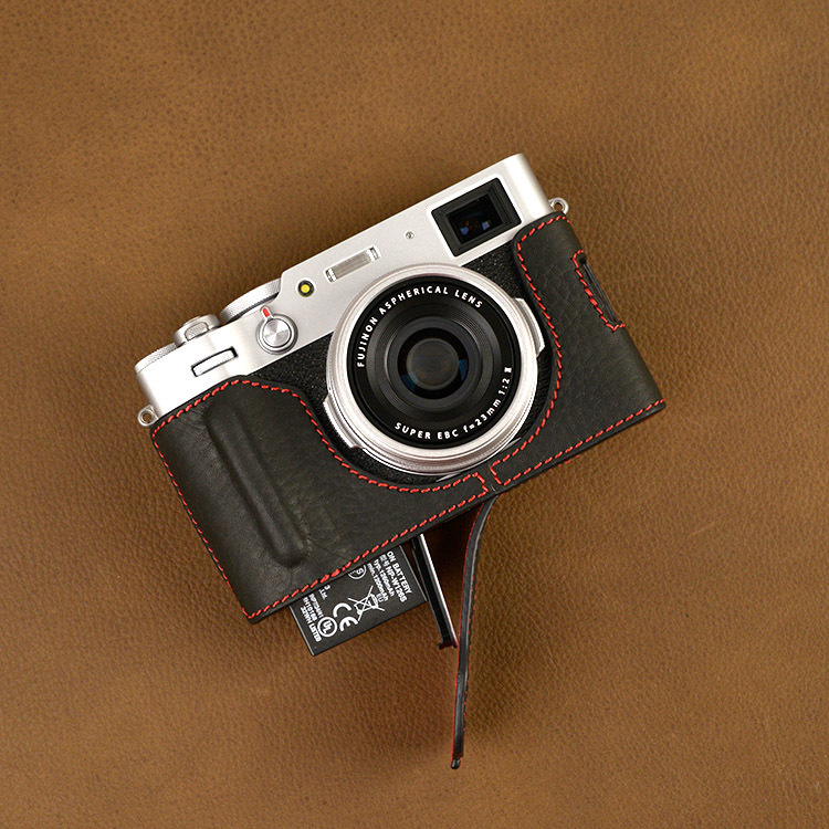 High Quality Handmade Genuine Leather Half Case Bag  CAMERA Cover for FUJIFILM X100V 