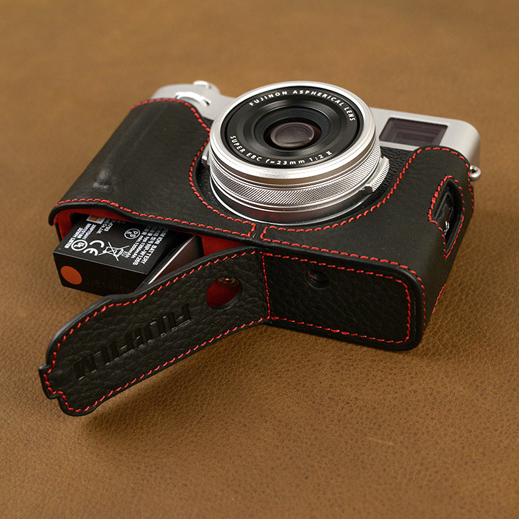 High Quality Handmade Genuine Leather Half Case Bag  CAMERA Cover for FUJIFILM X100V 
