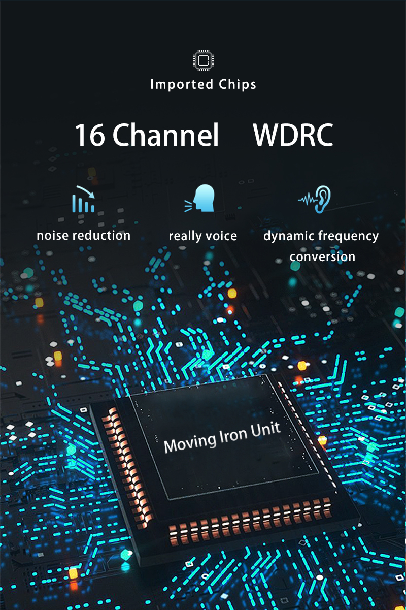 1 pair Hearing Aid with Bluetooth Rechargeable 120dB Digital 16 channels APP Touch Control Sound Amplifier  for Deafness 