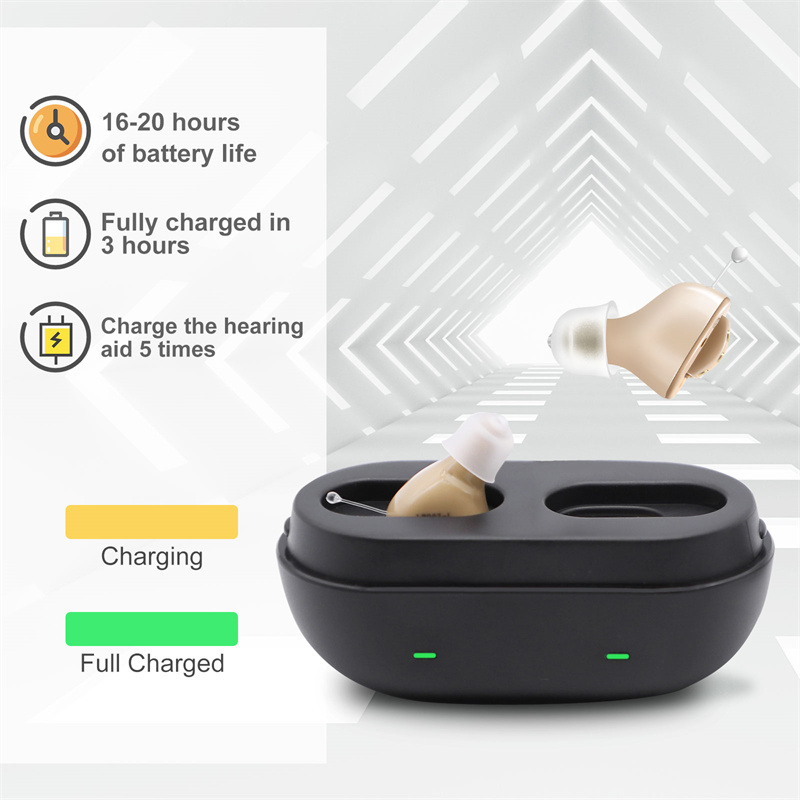 Rechargeable Hearing Aid Wireless Headphones Sound Amplifier Digital Hearing Aids Invisible Ears Adjustment Tools For Deafness 