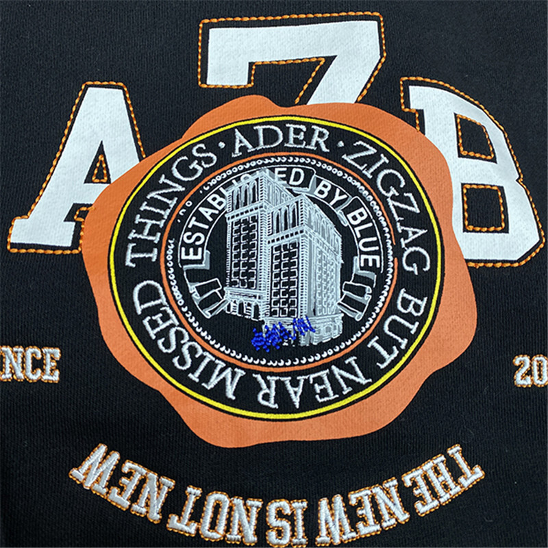 Badge Mark Ader Error Sweatshirts 2021FW Men Women High Quality Embroidered Logo Adererror Hoodie Blue Z-stitch Fleece Crewneck 
