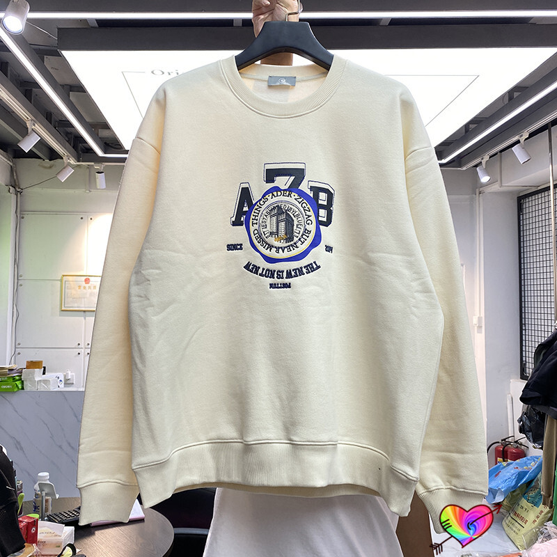 Badge Mark Ader Error Sweatshirts 2021FW Men Women High Quality Embroidered Logo Adererror Hoodie Blue Z-stitch Fleece Crewneck 