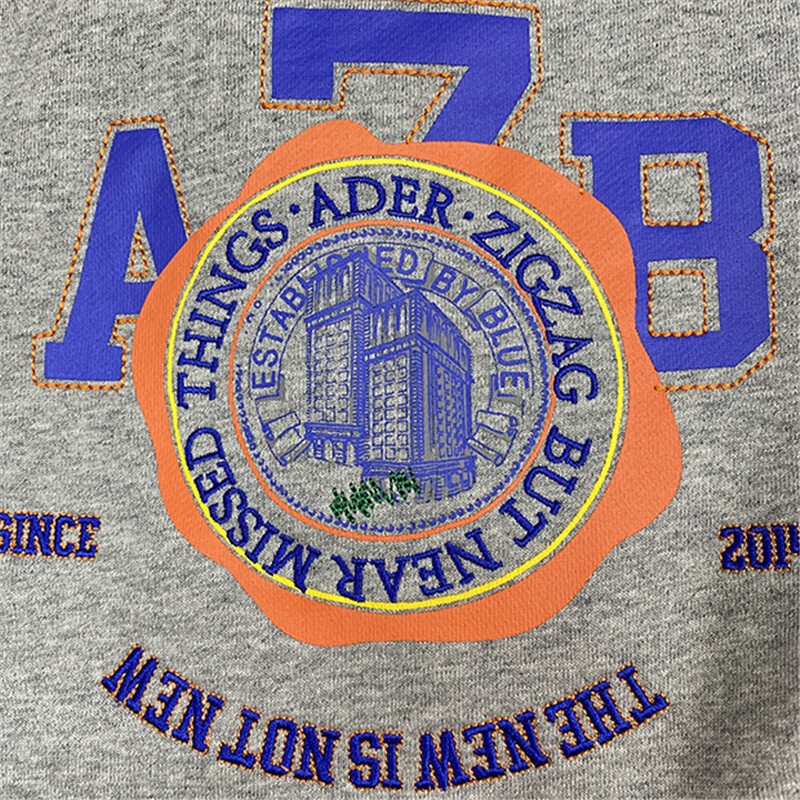 Badge Mark Ader Error Sweatshirts 2021FW Men Women High Quality Embroidered Logo Adererror Hoodie Blue Z-stitch Fleece Crewneck 