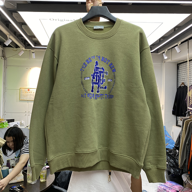 Badge Mark Ader Error Sweatshirts 2021FW Men Women High Quality Embroidered Logo Adererror Hoodie Blue Z-stitch Fleece Crewneck 