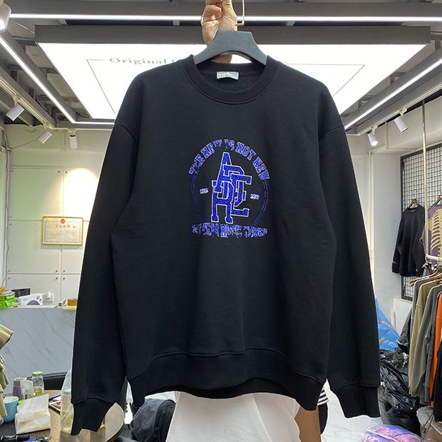 Badge Mark Ader Error Sweatshirts 2021FW Men Women High Quality Embroidered Logo Adererror Hoodie Blue Z-stitch Fleece Crewneck 