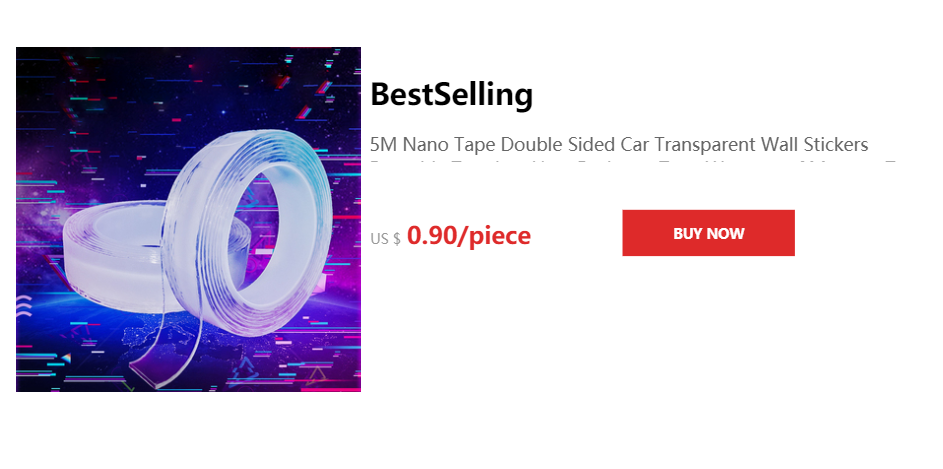 Monster Tape Waterproof  Wall Stickers Reusable Heat Resistant Bathroom Home Decoration Tapes Transparent Double Sided Nano Tape 