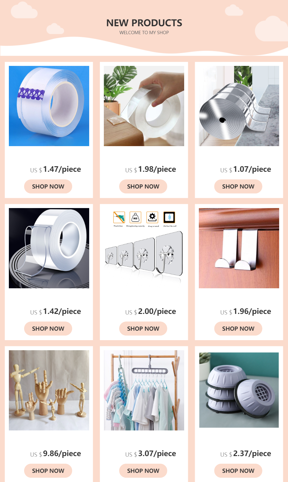Monster Tape Waterproof  Wall Stickers Reusable Heat Resistant Bathroom Home Decoration Tapes Transparent Double Sided Nano Tape 
