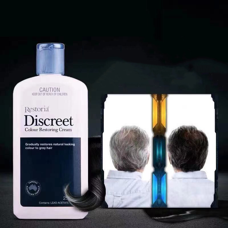 1 pcs Original Restoria Discreet Colour Restoring Cream Lotion Hair Care 250ml Reduce Grey Hair for Men and Women 