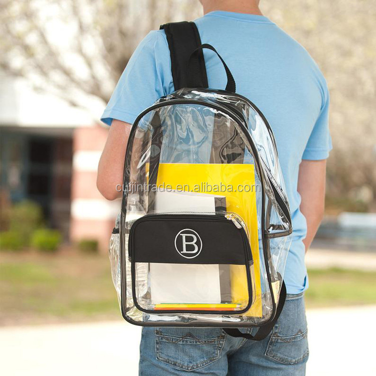 Wholesale Hot Selling Kids Waterproof Travel Clear Backpack Custom Children Clear School Bag 