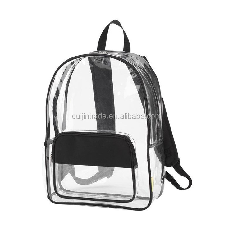 Wholesale Hot Selling Kids Waterproof Travel Clear Backpack Custom Children Clear School Bag 
