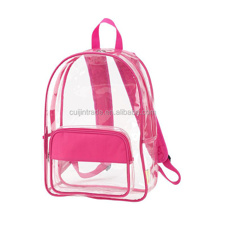 Wholesale Hot Selling Kids Waterproof Travel Clear Backpack Custom Children Clear School Bag 