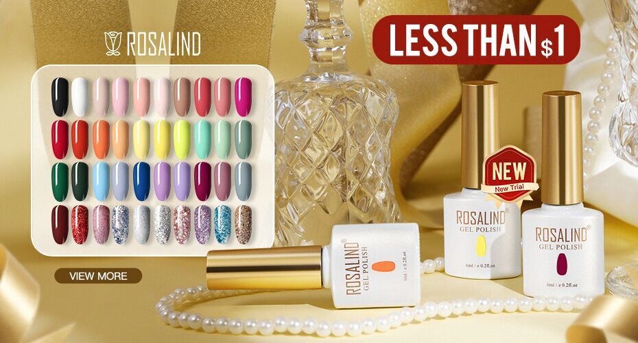 ROSALIND Gel Polish Set Manicure for Nails Semi Permanent Vernis top coat UV LED Gel Varnish Soak Off Nail Art Gel Nail Polish 