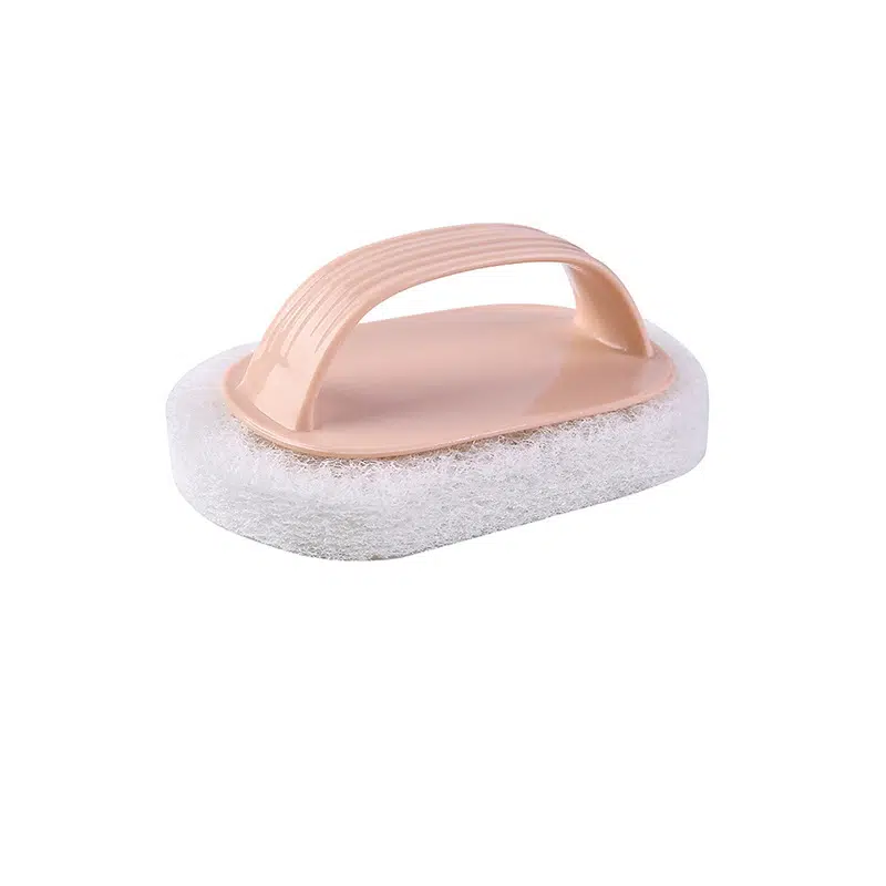 1pc, Household Plain Handle Cleaning Brush, Decontamination Sponge Wipe Bathroom Toilet Tile Cleaning Brush, Kitchen Brush 