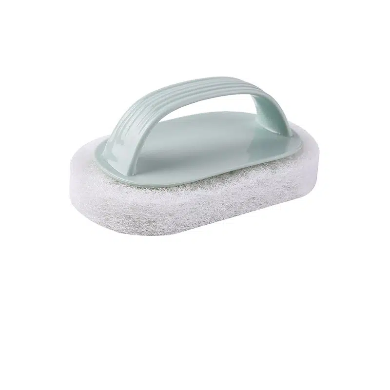 1pc, Household Plain Handle Cleaning Brush, Decontamination Sponge Wipe Bathroom Toilet Tile Cleaning Brush, Kitchen Brush 