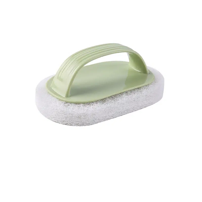1pc, Household Plain Handle Cleaning Brush, Decontamination Sponge Wipe Bathroom Toilet Tile Cleaning Brush, Kitchen Brush 