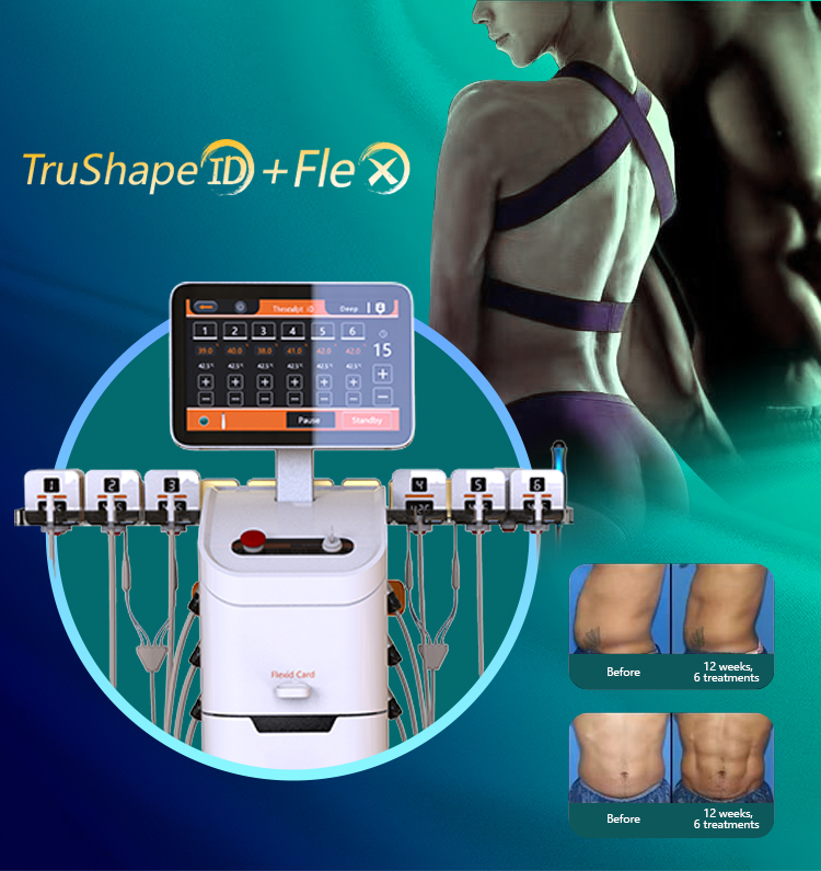 Vertical Slimming Machine 1mhz Monopolar Fat Dissolving RF Radio Frequency Trushape Id Body Slimming Trusculpt Machine With 8 Handles Loss Weight