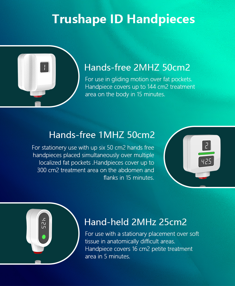 Vertical Slimming Machine 1mhz Monopolar Fat Dissolving RF Radio Frequency Trushape Id Body Slimming Trusculpt Machine With 8 Handles Loss Weight