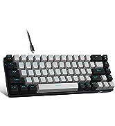 Portable 60% Mechanical Gaming Keyboard, MageGee MK-Box LED Backlit Compact 68 Keys Mini Wired Of...