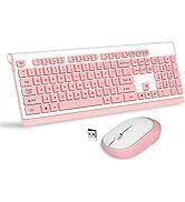 Wireless Keyboard Mouse Combo, MageGee V650 Quiet Full Size 2.4G Ultra-Thin Wireless Keyboard and...