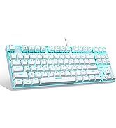 MageGee Mechanical Gaming Keyboard with Blue Switch, Compact 87 Keys Wired Computer Keyboard for ...