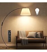 luckystyle Arc Floor Lamp, 1200LM Super Bright 71 Inch Extra Tall Floor Lamp with Dimmable E26 Ba...